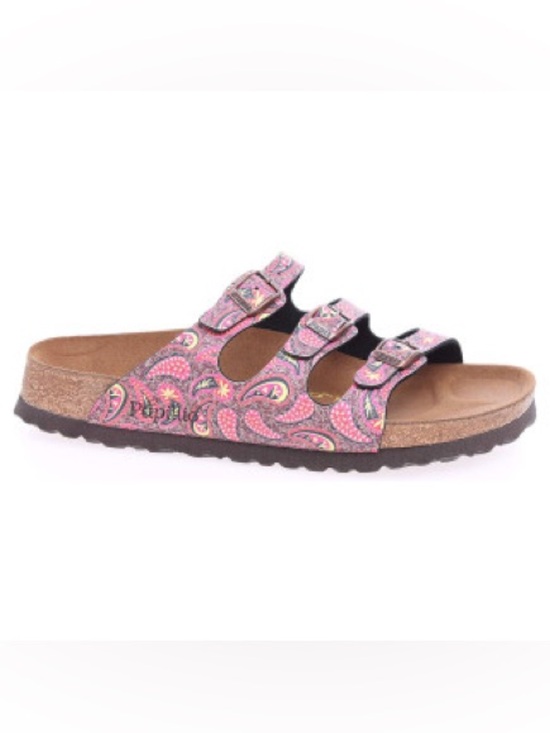 Papillio Shoes - Papillio Pink Paisley Triple-Strap Cork Footbed Sandals